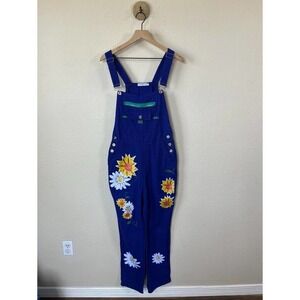 Boho Hippie Denim Overalls Size Large